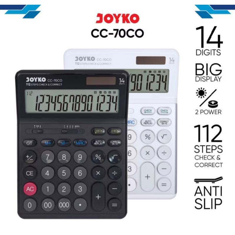 

CALCULATOR/KALKULATOR JOYKO CC-70CO BLACK & WHITE