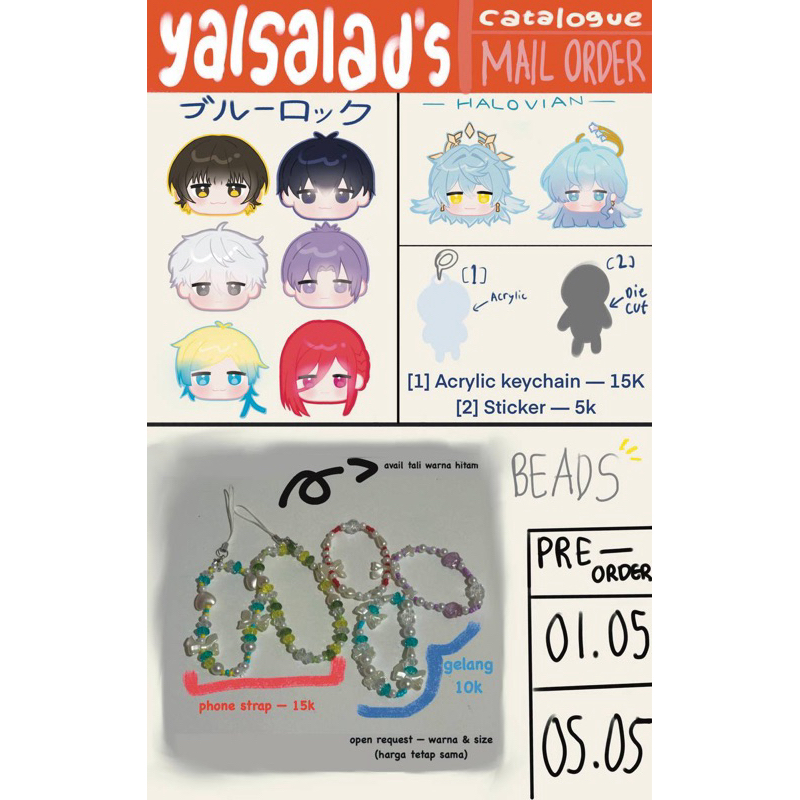 

(MAIL ORDER) — Baca desc, order cantumin nama di note — CO STICKER — Fanmerch yalsalad