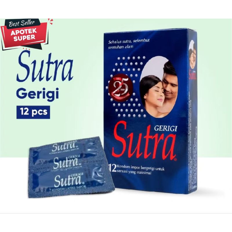 Kondom Sutra Gerigi isi 12s - Kondom Biru Sutra (OK)