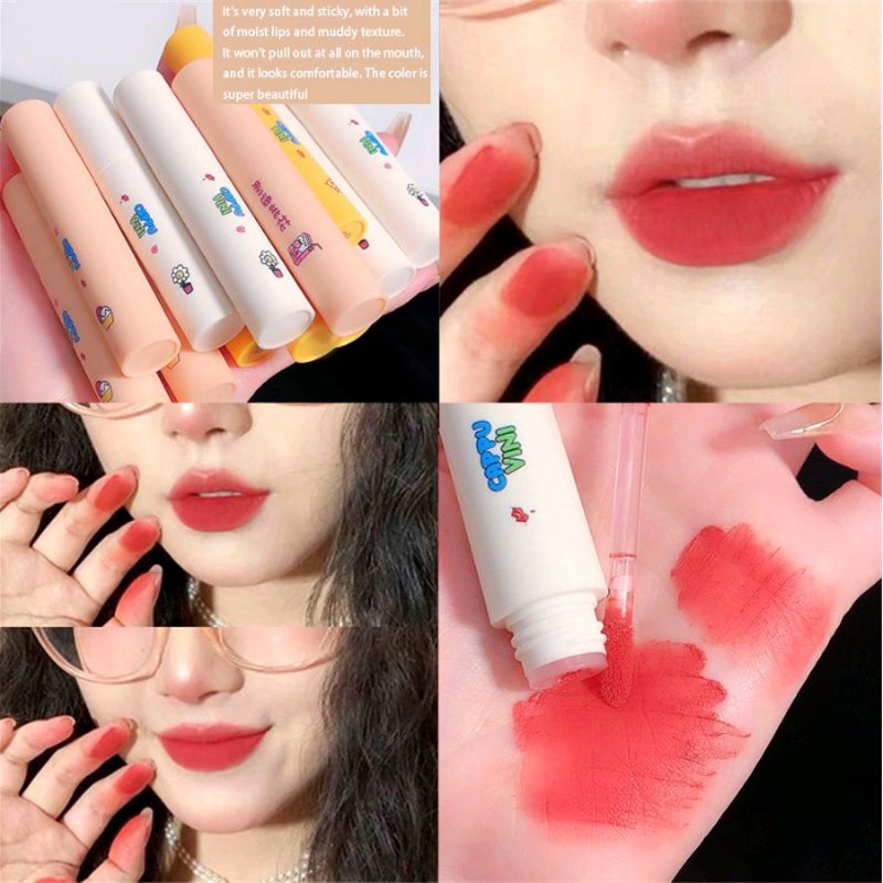 READY  lip CAPPUVINI Lip Cream Lucky Lip Glaze Lipstik Velvet Mist LipstickCAPPUVINI Velvet Lucky Li