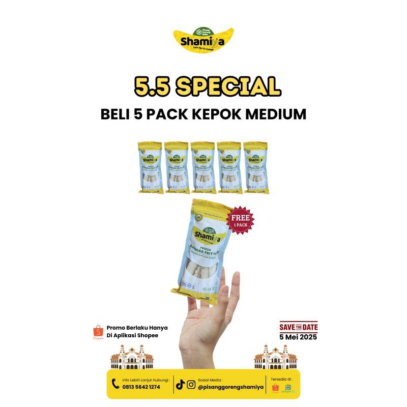 

PROMO 5.5 SHAMIYA BELI 5 KEPOK MEDIUM GRATIS SATU