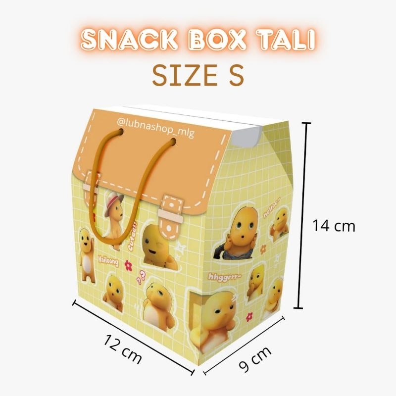 Snack Box Kecil 1 Pak Kardus Ulang Tahun Anak / Hajatan / Nikahan Hampers Tali