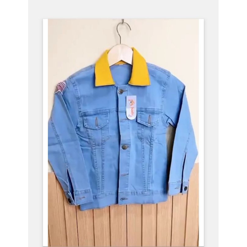 Terlaris Jaket Jeans Anak Laki Laki Jaket Dilan Anak Tag Flag Usia 2-9 Tahun