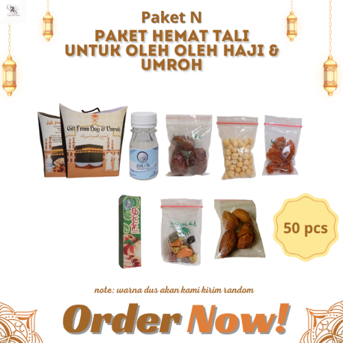 

paketan hemat cokil+almond+chandni tali untuk oleh oleh haji dan umroh 50 pcs (isi air zamzam 50 ml)