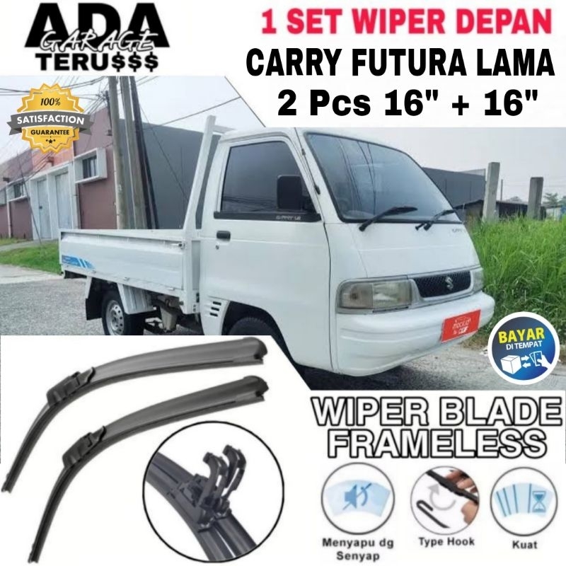 Wiper Frameless Suzuki Carry Futura Lama Sepasang 2 Pcs Tanpa Rangka Besi Wiper Kaca Depan Mobil Suz