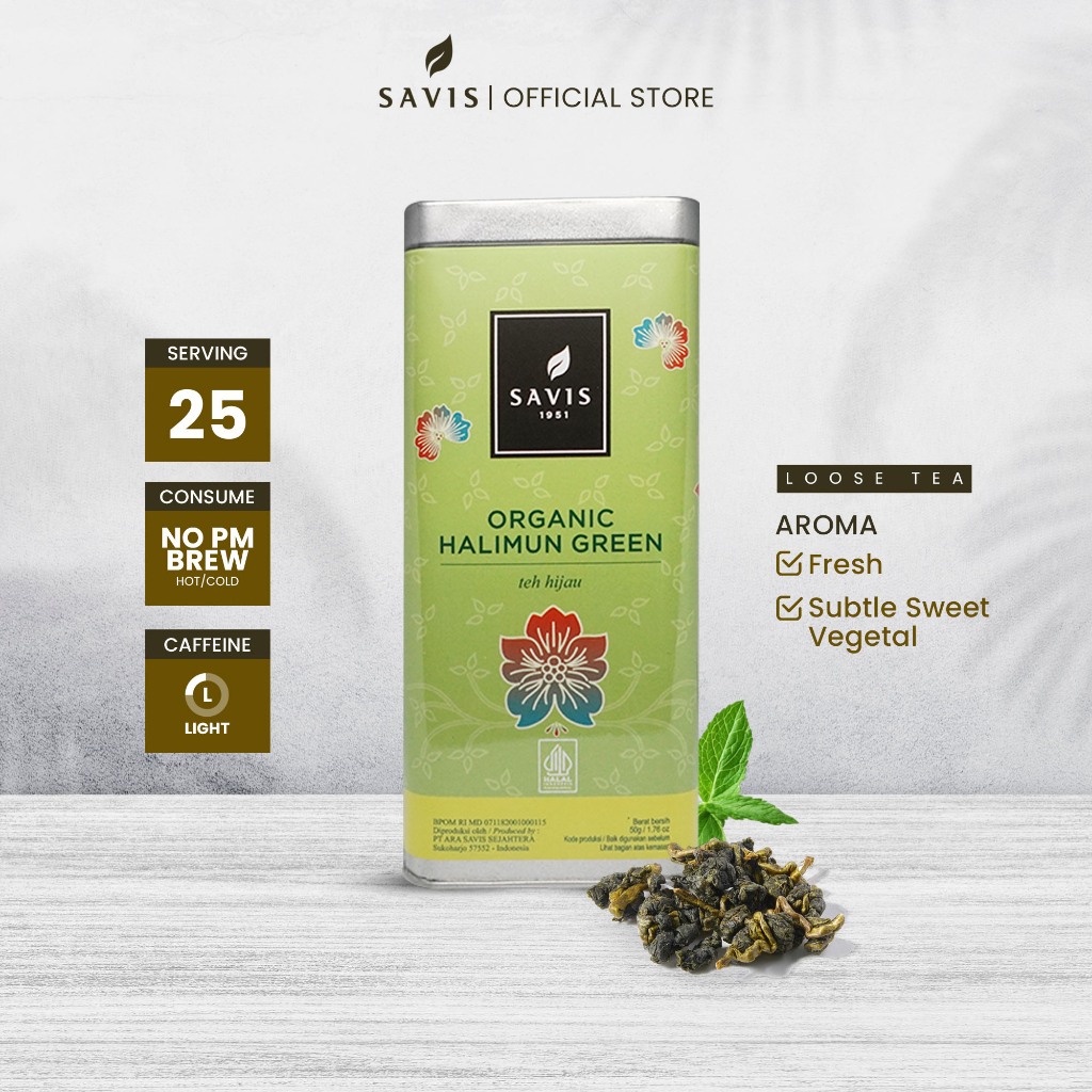 

Savis - Teh Premium Halimun Organic Green in Tin Can