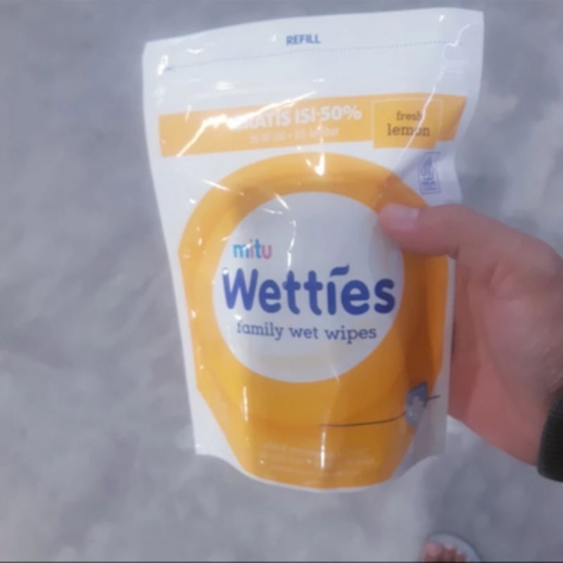 Tisu Basah Mittu/Wetties/( Kuning)