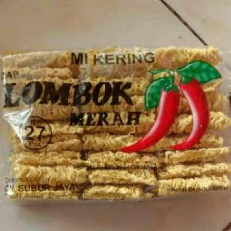 Cap Lombok Merah Mie kering mie keping mie Bakso mie ayam