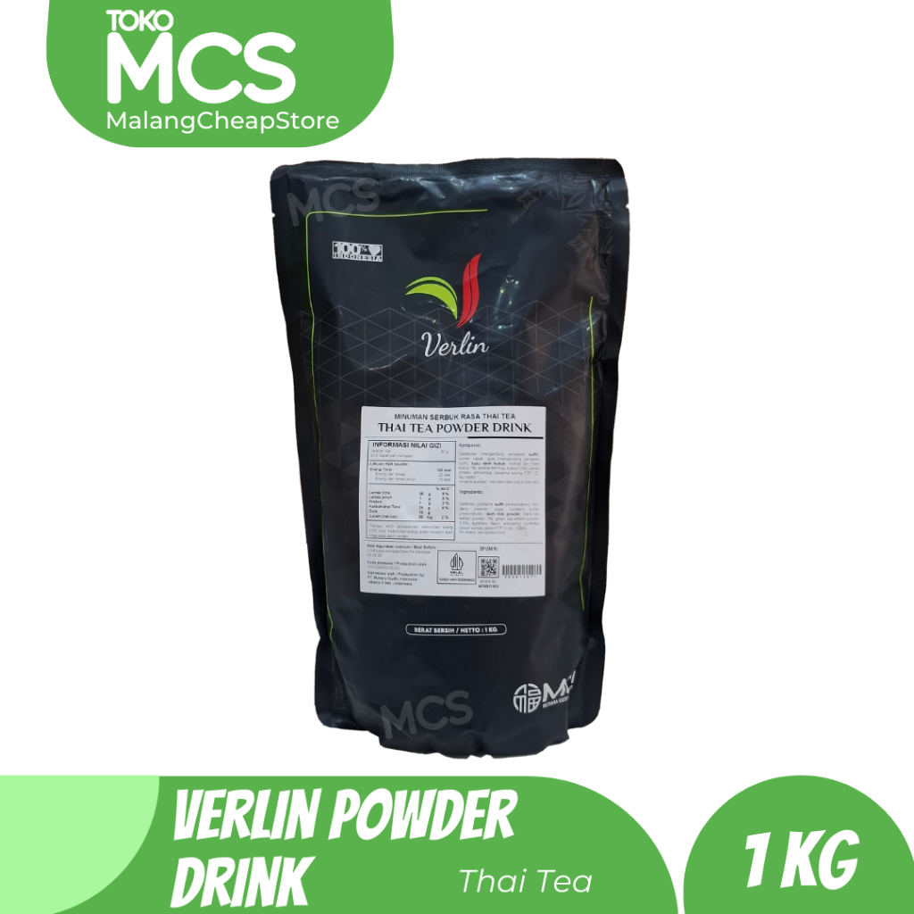 

VERLIN Bubuk Minuman rasa THAI TEA / Verlin Bubble Drink 1kg