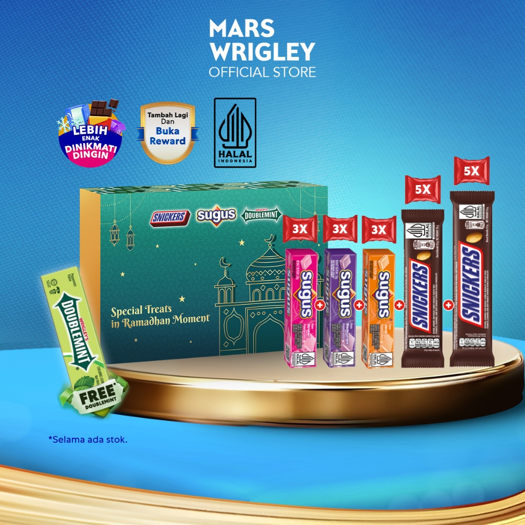 

Ramadhan Hampers Box - SNICKERS 51gr x5 + SNICKERS 35gr x5 + SUGUS MIX VARIANT x9