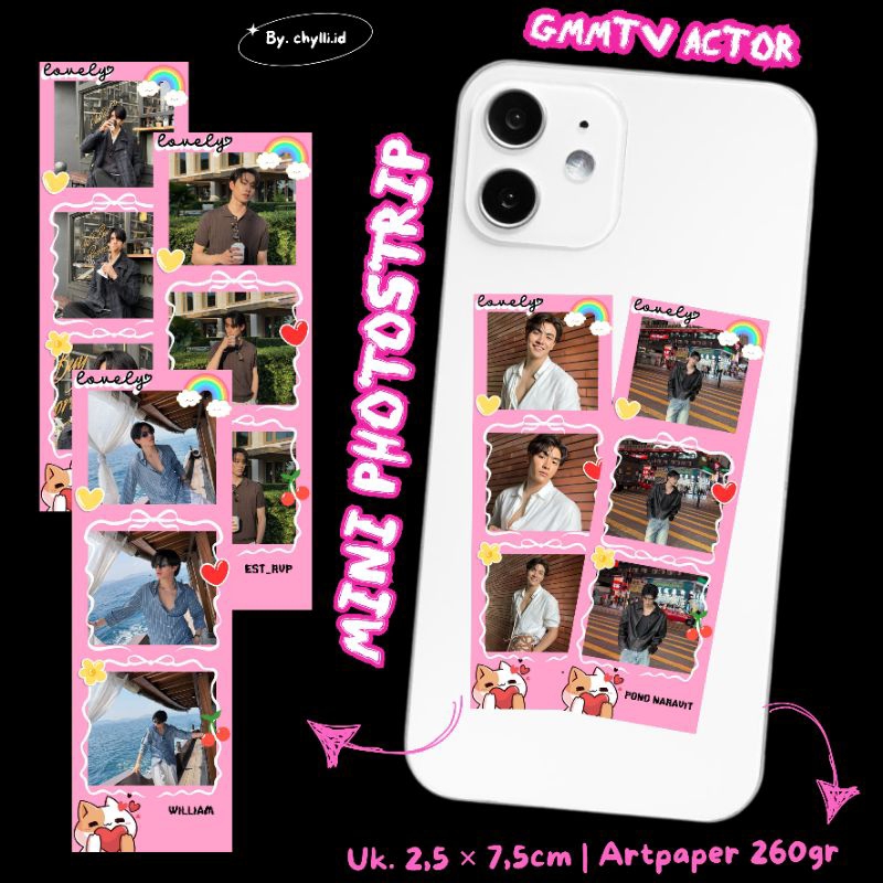 

[MIN BELI 4PCS ] PHOTO MINISTRIP GMMTV ARTIS THAILAND | BOOKMARK DECO