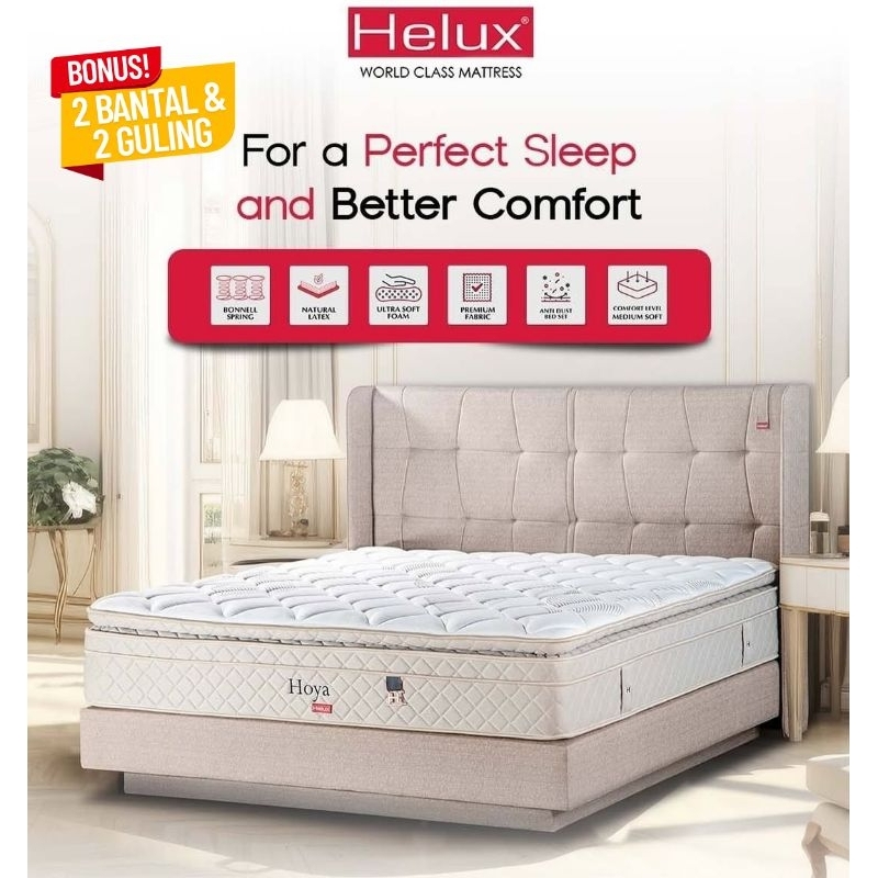 [READY STOCK] BONUS BANTAL GULING  MATRAS SPRINGBED HELUX HOYA 180 X 200 X 33 CM | KASUR SPRINGBED H