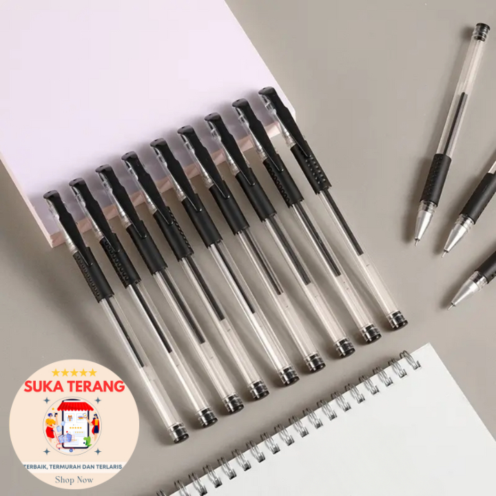 

ST Pena Gel Standard 0.5mm 1Pcs Pulpen Tinta Cair Alat Tulis Sekolah Kantor Pena Ujung Lancip ATK