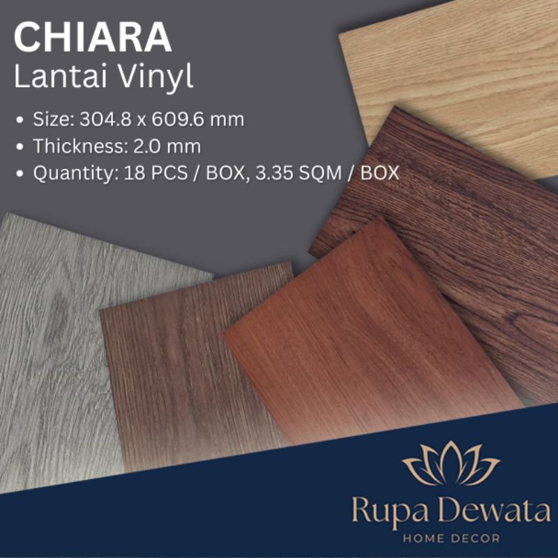 Lantai Vinyl Chiara 2mm texture kayu 1 Box ISI (22pcs)