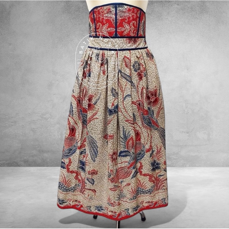 BATIK NONIK rok batik encim tanahan highwaisted skirt batik cap encim tanahan