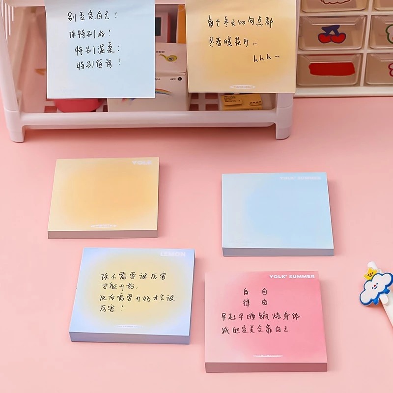 

Sticky Notes Gradasi Lucu Polos 50 Lembar Memo Tempel Gradasi Warna-Warni 50Lembar Tempelan Kertas Catatan Memo