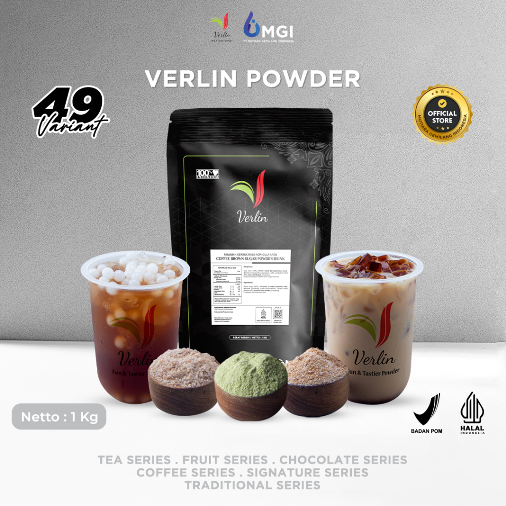 

Mutiaragemilang.id Verlin Drink Powder 1kg / Bubuk minuman kekinian powder minuman powder drink MGI