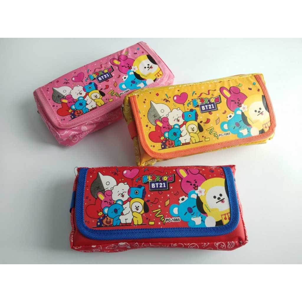

KOTAK PENCIL RESLETING BTS BT21 / TEMPAT PENSIL MOTIF BT21