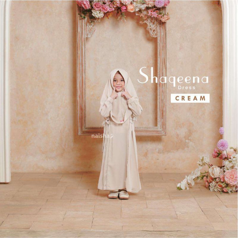shaqeena dress kids, gamis anak naisha