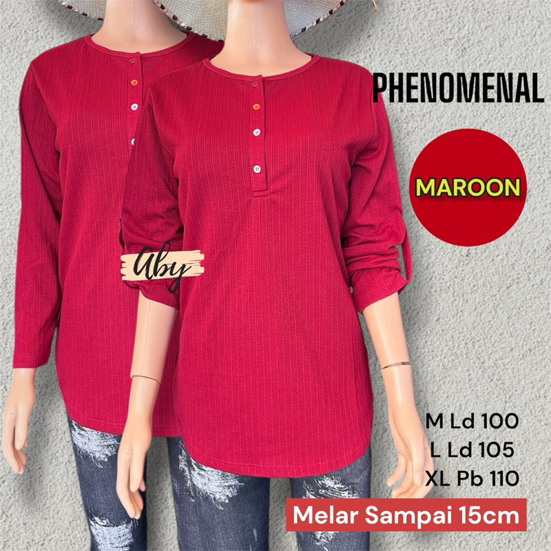 KAOS WANITA PHENOMENAL KNIT M SAMPE XXL