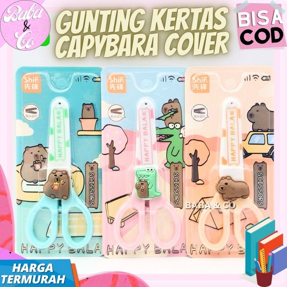 

GUNTING CAPYBARA GUNTING KERTAS COVER CAPYBARA UKURAN 5 inch GUNTING LUCU IMUT CAPYBARA