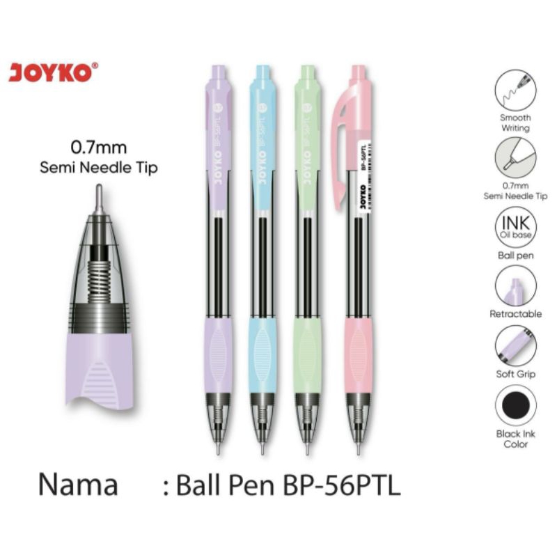 

Pulpen Ball pen Joyko 0,7mm BP-56 PTL (1buah)