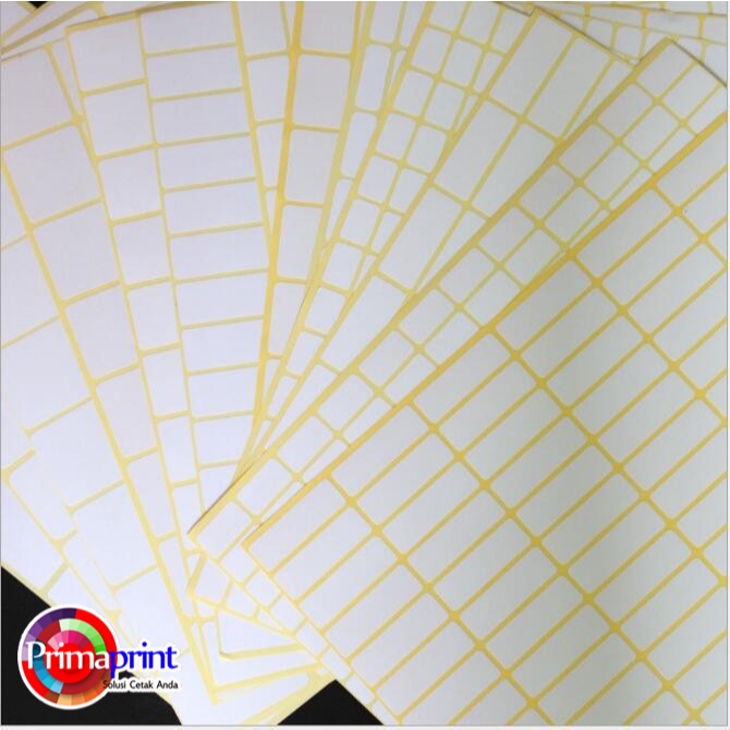 

Sticker Label Uk A3. Kertas Stiker Nama Label Bahan Sticker HVS - 10x8mm