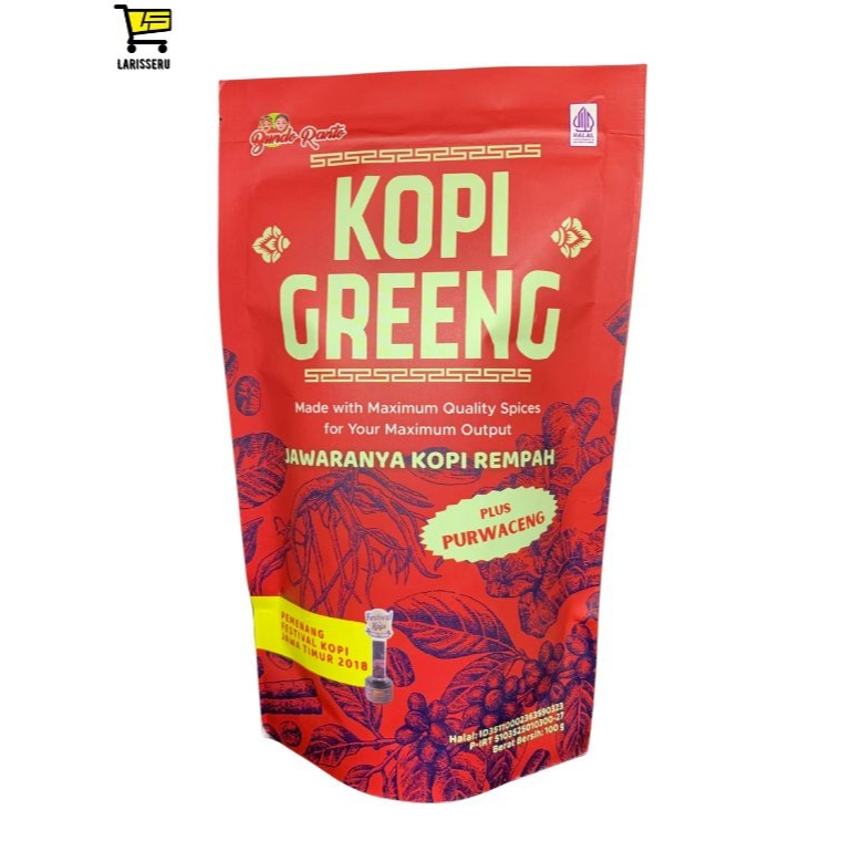 

BundoRanto Kopi Greeng 100g - Kopi Robusta, Jahe, Rempah-Rempah, Menyegarkan dan Meningkatkan Energi