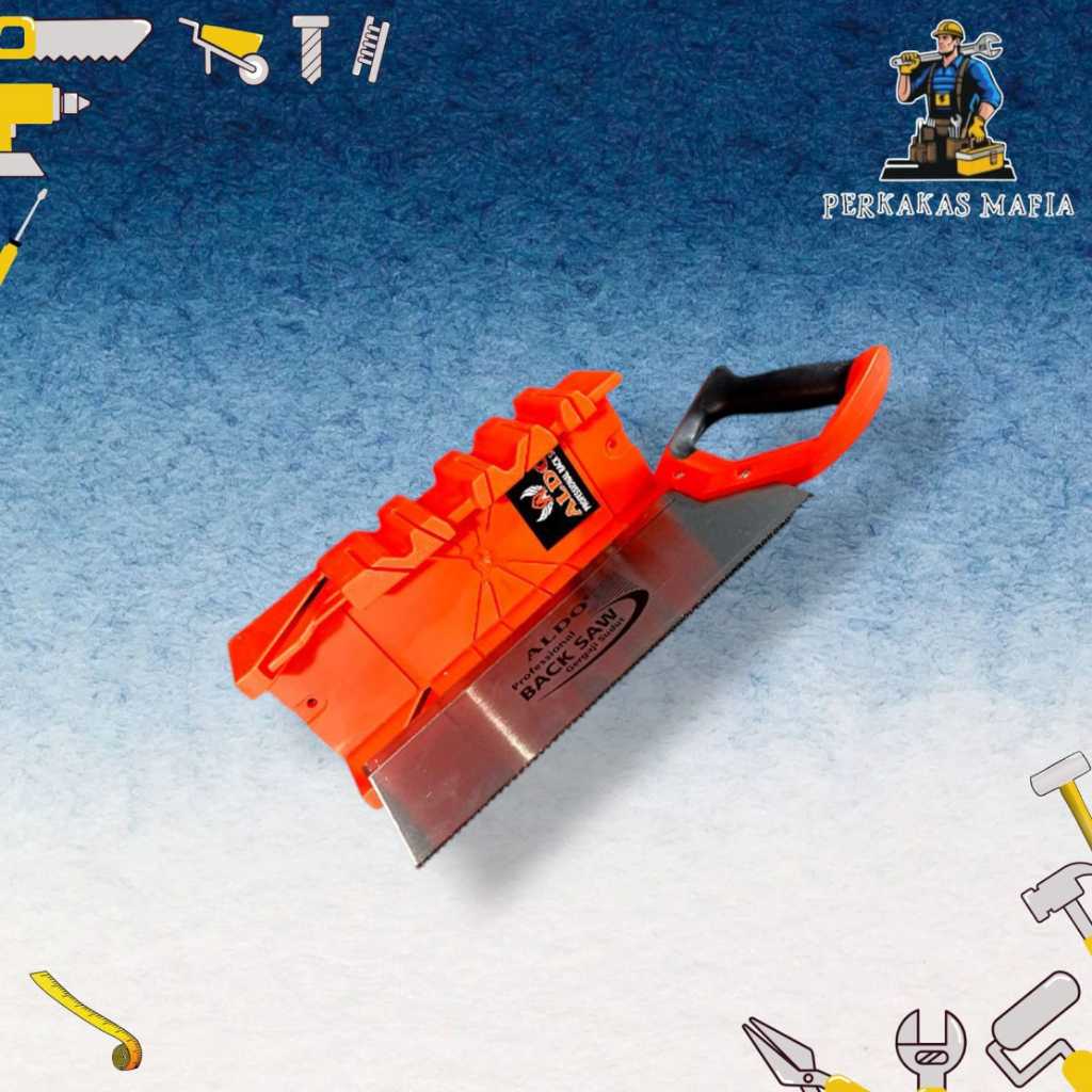 ALDO Professional Back Saw Set – Gergaji Sudut + Miter Box - Gergaji Figura