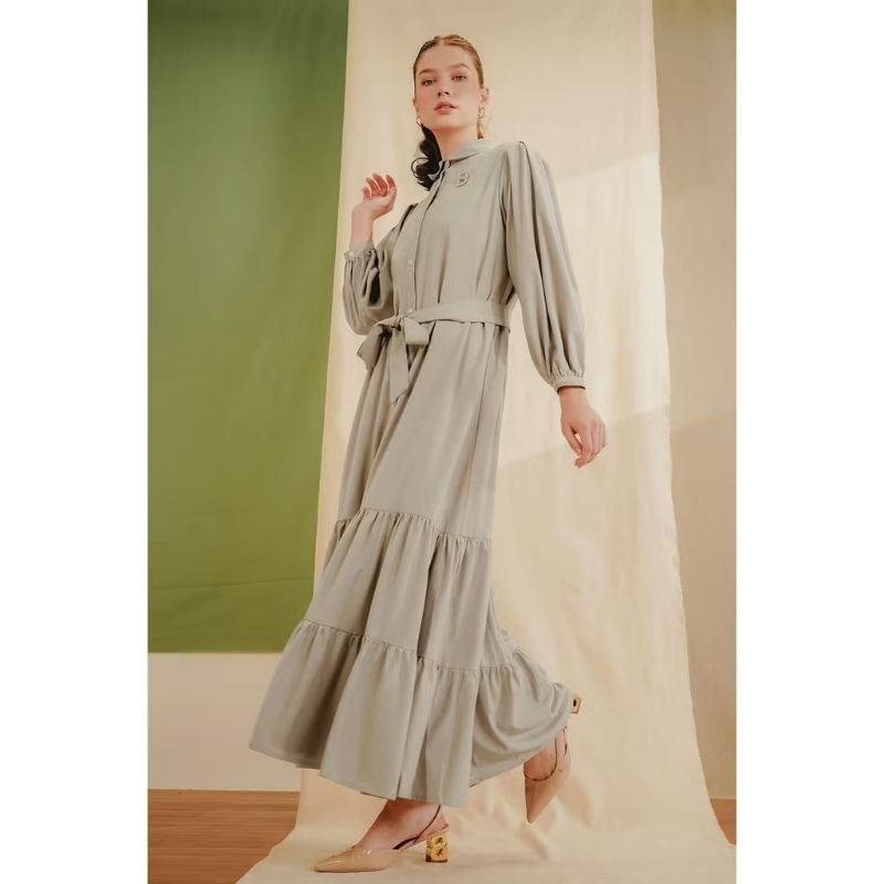 Benang Jarum - Clarice Tiered Maxi Dress - S   ( PL )