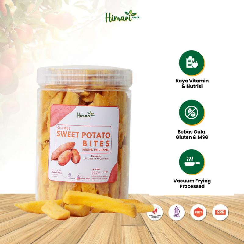 

Himari Keripik Stik Ubi Cilembu Sweet Potato Chips Cemilan Sehat Halal