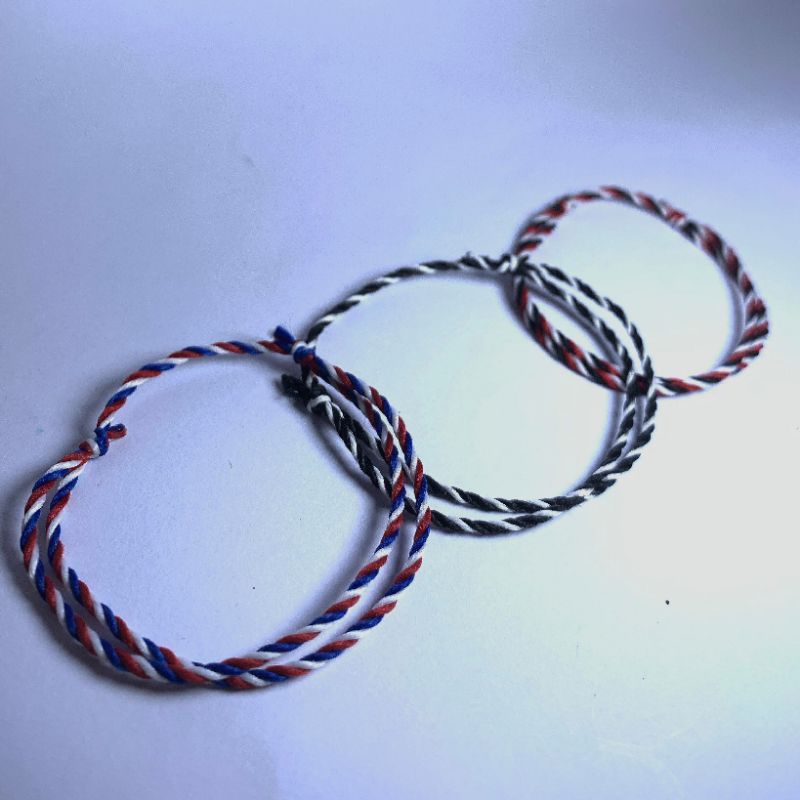 GELANG TRIDATU/ GELANG HITAM PUTIH/GELANG COUPLE/ GELANG KECE/ GELANG ELEGANT/ GELANG POLOS/ GELANG 