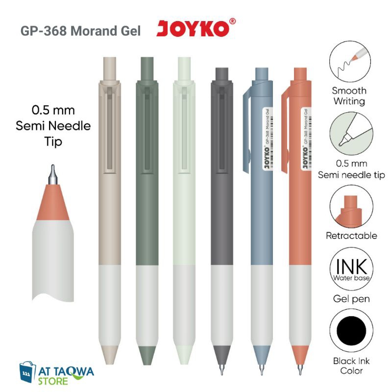

Gel Pen Pulpen Pena Joyko GP-368 Morand Gel 0.5 mm