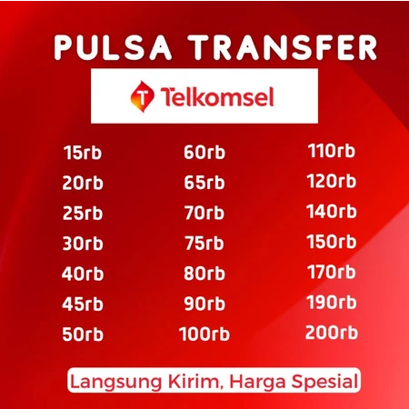 

PULSA TRANSFER SALDO TELKOMSEL 25RB 50RB 75RB 100RB - SIMPATI AS LOOP ORBIT