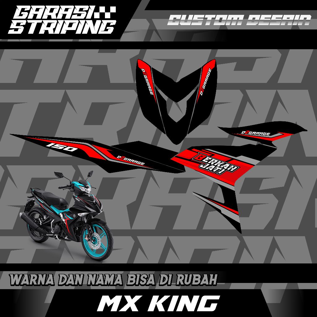 STRIPING CUSTOM VARIASI TRANSPARAN MX KING  STICKER VARIASI MOTIF TERBARU KEREN PINK MAGENTA DAN UNG