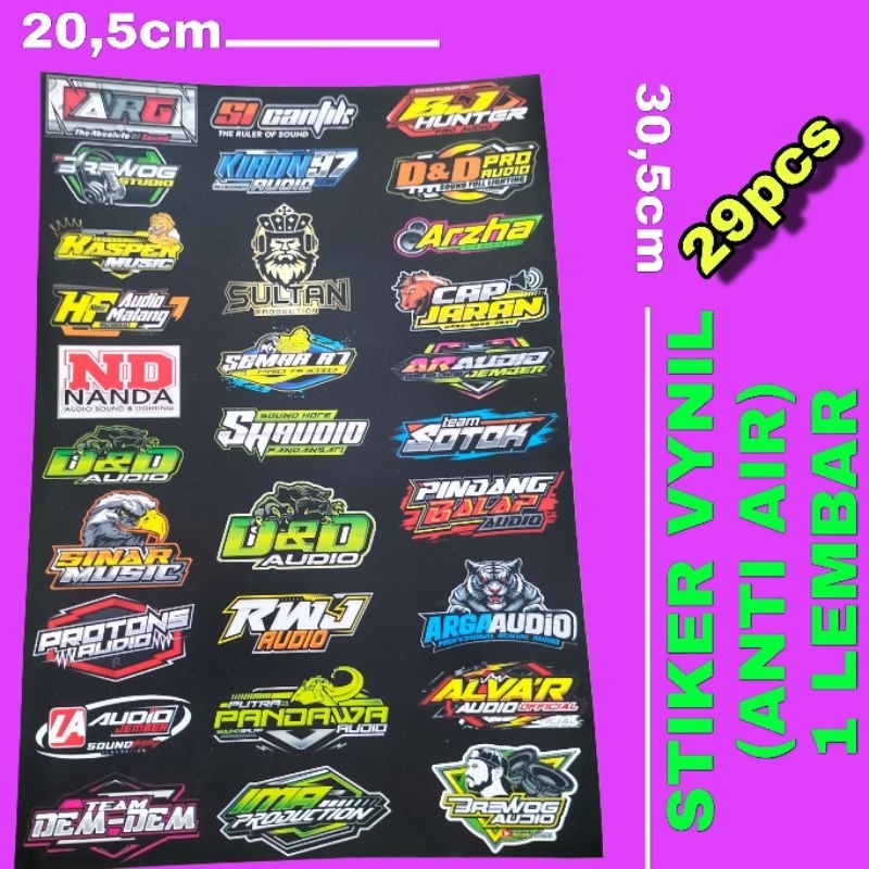 

STIKER MINIATUR SOUNDSYSTEM HOREG ISI 29 PCS BAHAN VYNIL