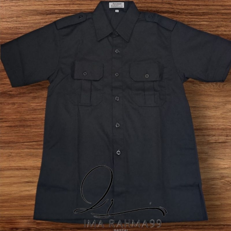 kemeja PDH PDL seragam PDH PDL baju PDH PDL hitam kantong 2 lengan pendek