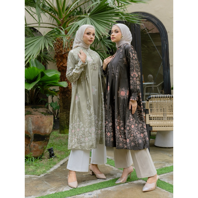 Merina Gallery [TUNIK KIMMY SILK PREMIUM] | Tunik Casual | Atasan Wanita Terlaris | Blouse Vintage T