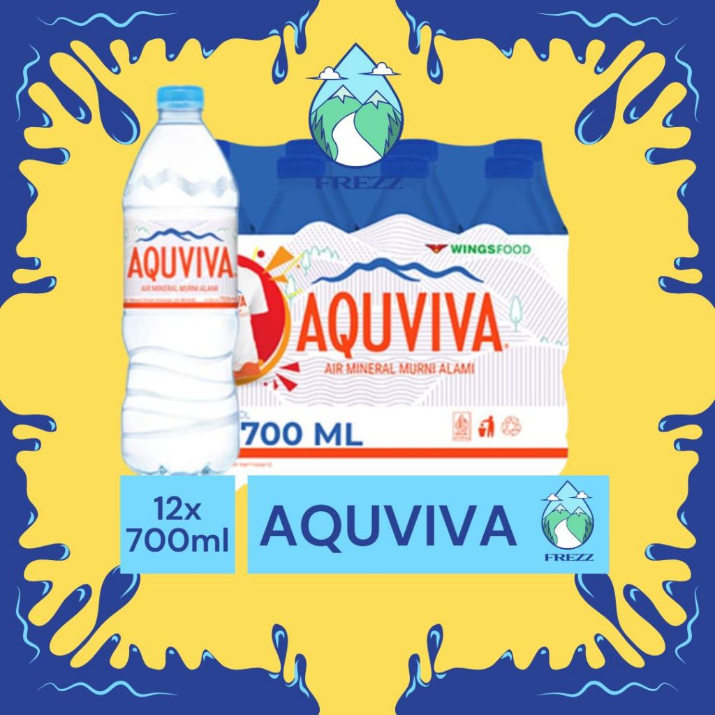

(INSTANT / SAMEDAY) AQUVIVA 700 ML ISI 12 BOTOL PER PAKS - READY LEMINERAL, AQUA, CLEO, VIT, PRISTINE, POCARI Air Minum Kemasan Botol Minuman