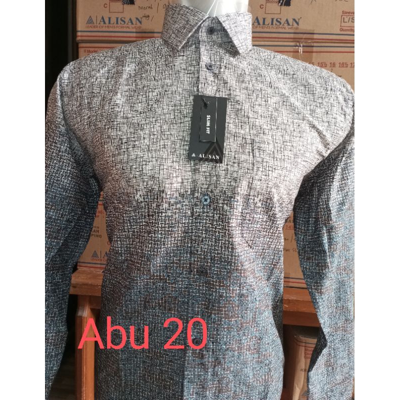 Kemeja batik Alisan terbaru lengan panjang slimfit, kemeja motif Alisan  terbaru