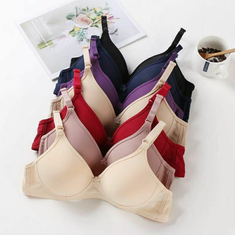 GROSIR 1 LUSIN 12 PCS Bh Bra sport wanita dewasa tanpa kawat tanpa busa polos
