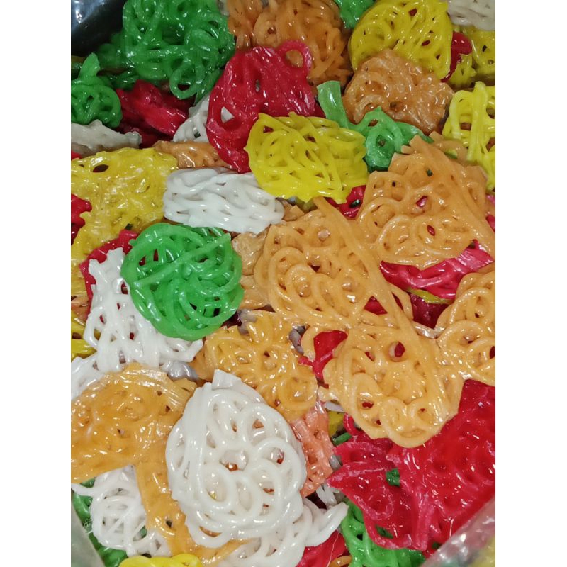 

kerupuk mawar mini warna 250g, 500g & 1000g /kerupuk seblak