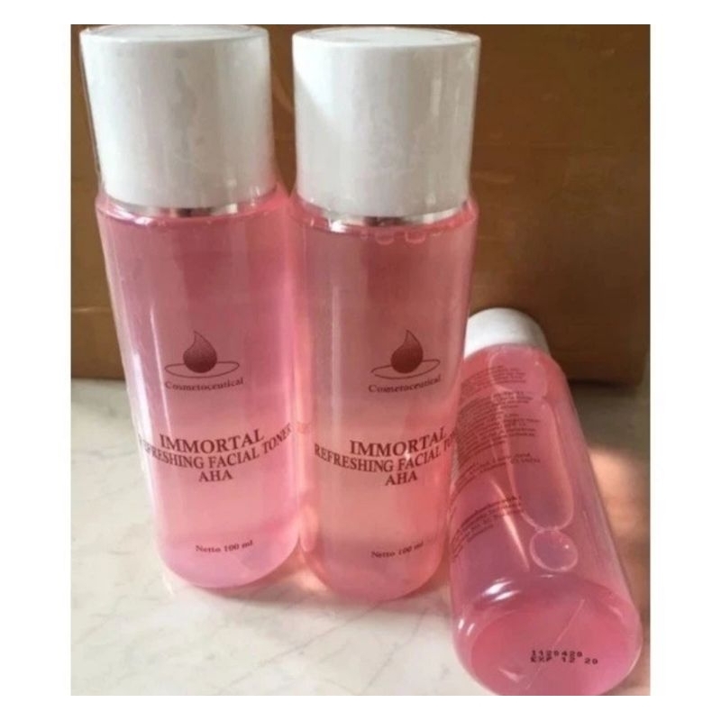 Immortal Refreshing Facial Toner AHA - penyegar pencerah pelembab kulit wajah - anti aging - BPOM