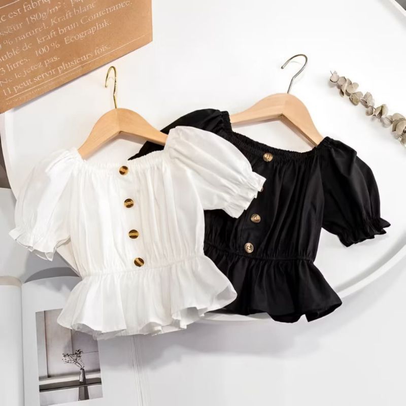 Baju Anak Perempuan Model Sabrina Usia 1-6 Tahun