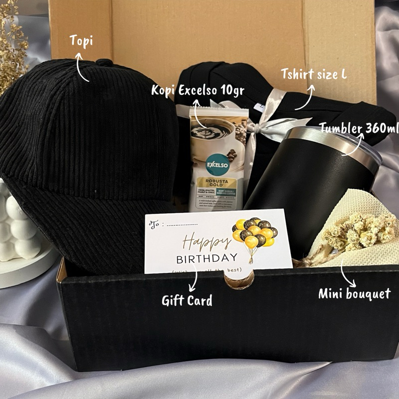 YNKgift Kado ulang tahun cowok, hampers ulang tahun cowok, hampers topi cowok, kado buat cowok, hadi
