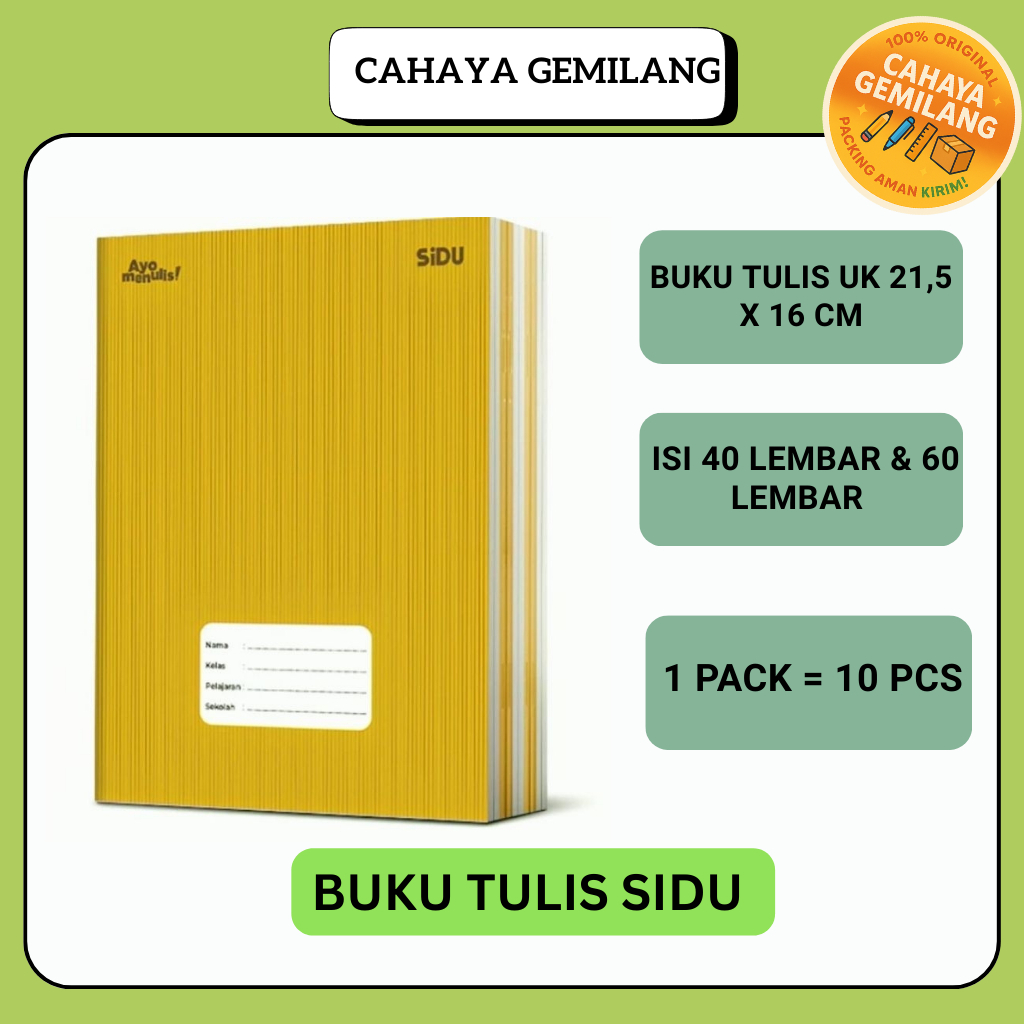 

BUKU TULIS BIASA/BUKU TULIS SEKOLAH/BUKU TULIS ANAK/BUKU TULIS SIDU PER PACK