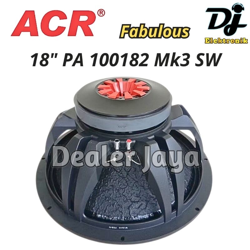 Speaker Komponen ACR PA 100182 Mk3 SW / PA100182 Mk 3 SW - 18 inch (Fabulous)