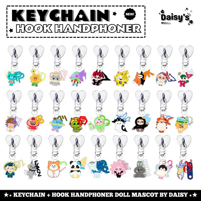 KEYCHAIN + HOOK HANDPHONER DOLL MASCOT || AKSESORIS HANDPHONE || DOLL KEYCHAIN GMMTV || PONDPHUWIN J