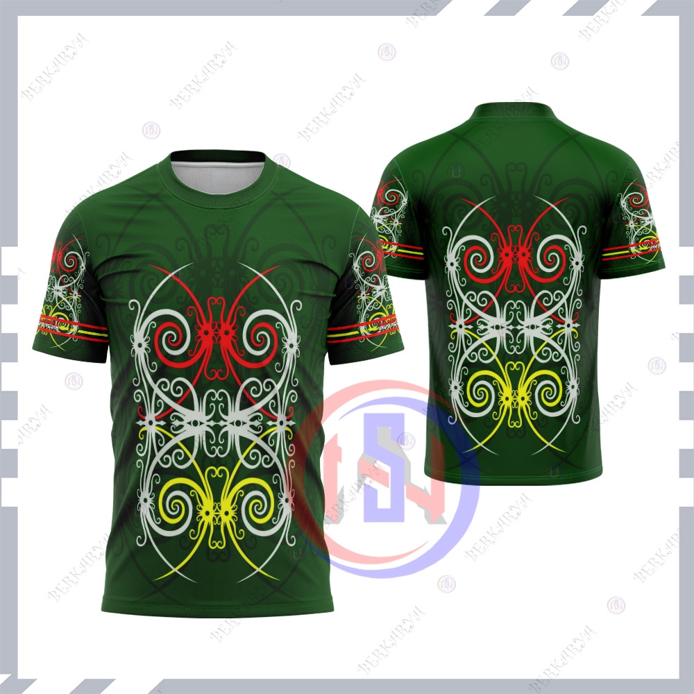 Jersey Batik Kalimantan / Kaos Pria Motif Batik Kalimantan / Jersey Batik Dayak Fullprint