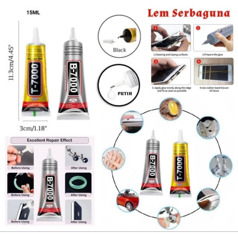 

ZANLIDA LEM LCD / LEM TS T-7000 B7000 15ML BENING DAN HITAM